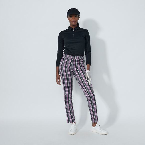 Daily Sports Born in Sweden Golf Pants Black Plaid 6 Technical Sporty Preppy - Picture 1 of 12